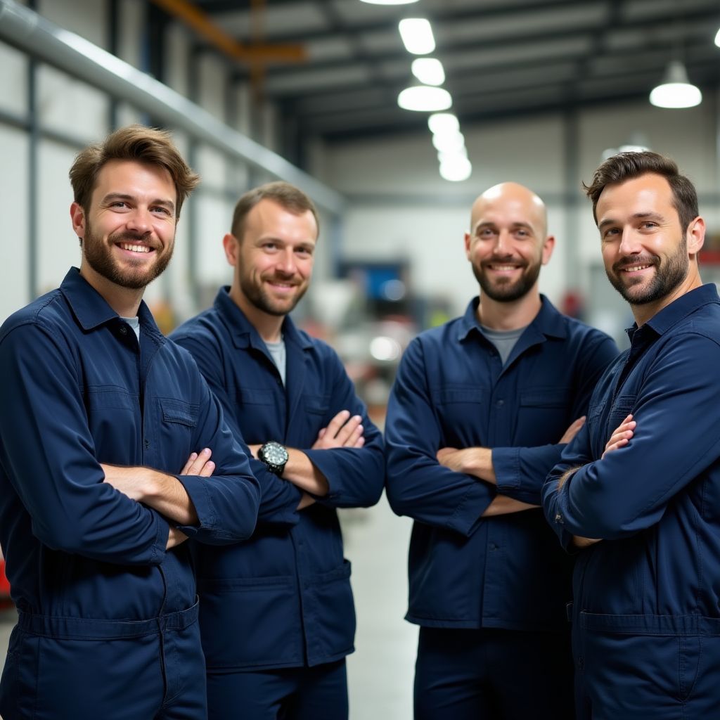 Equipo de AutoPsico en el taller